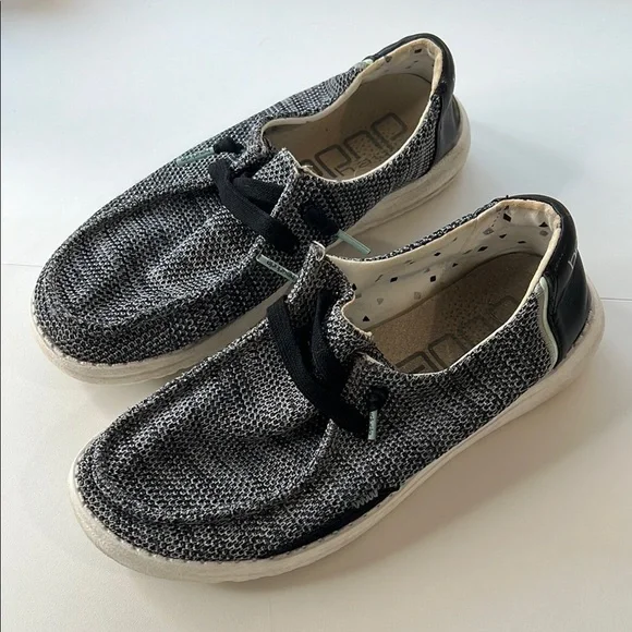 Hey Dude Shoes Hey Dude Wendy Sox Sparkling Black Shoes Size